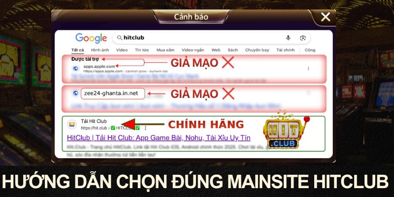 Cách Nhận Biết HITCLUB Thật Giả Dễ Hiểu, Tránh Trang Lừa Đảo 2 Hướng dẫn truy cập đúng website HITCLUB