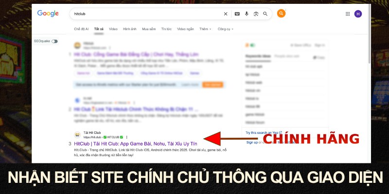 Cách Nhận Biết HITCLUB Thật Giả Dễ Hiểu, Tránh Trang Lừa Đảo 3 Nhận diện web chính chủ qua thiết kế
